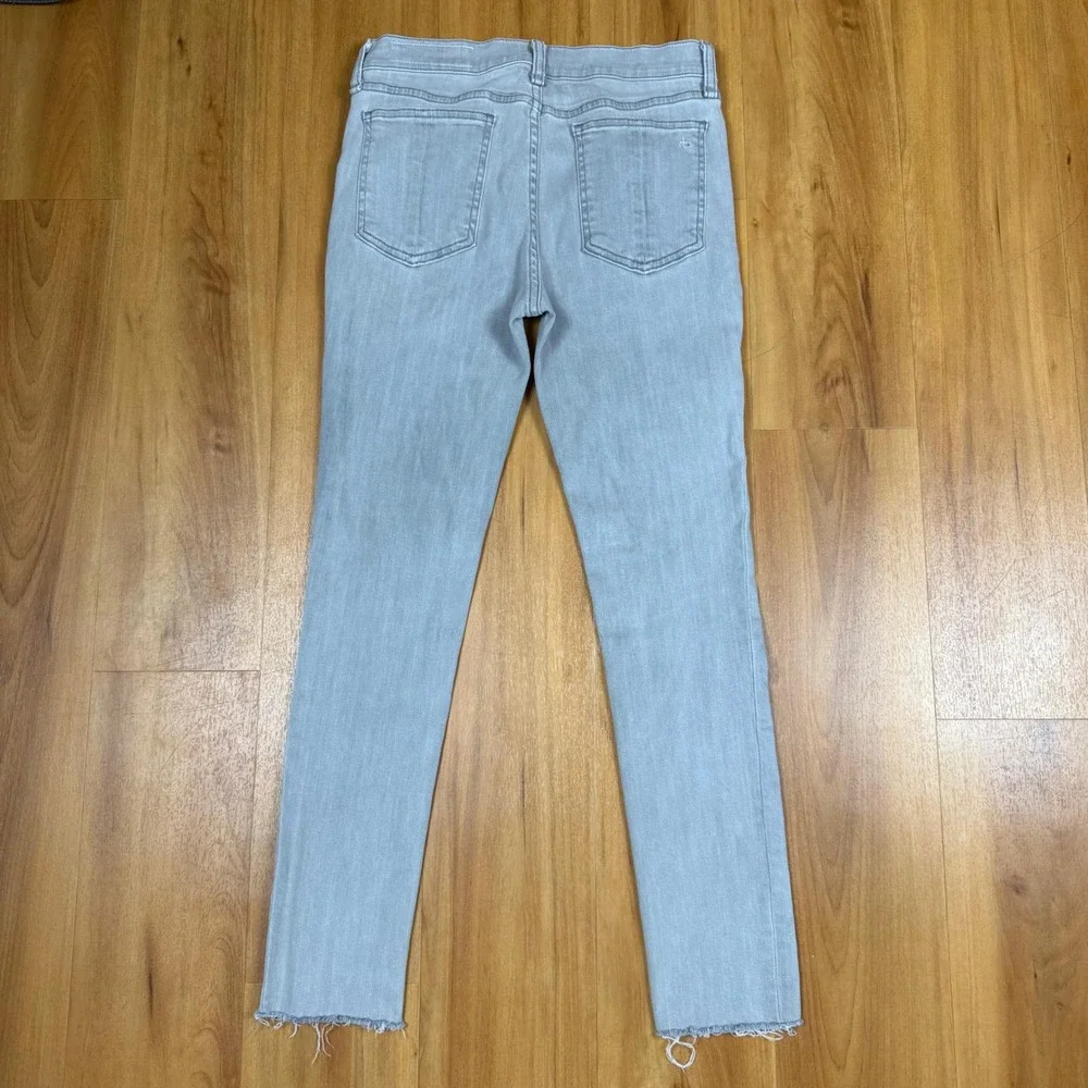 Rag & Bone Ankle‎ Skinny Jeans Burmese Gray Raw Hem W1526K120BUR Size 28